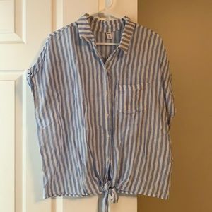 Old Navy - Button Down Knotted Top - Size XL